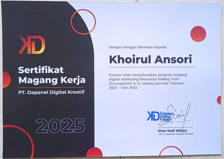 Sertifikat Magang
